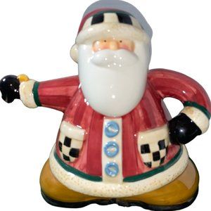 Vintage Short&Stout Santa Claus Mini Teapot Collector Series Debbie Mumm Sakura